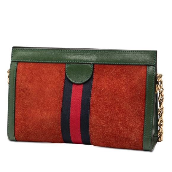 Pre-Loved Gucci Small Suede Ophidia Chain Crossbody - Picture 2 of 7